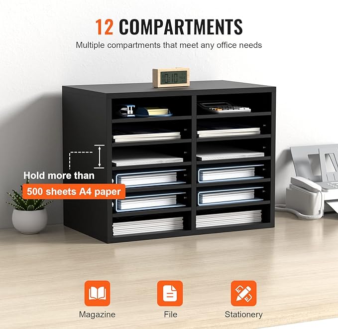 VEVOR Literature Organizers, 12 Compartments Office Mailbox - Image 4