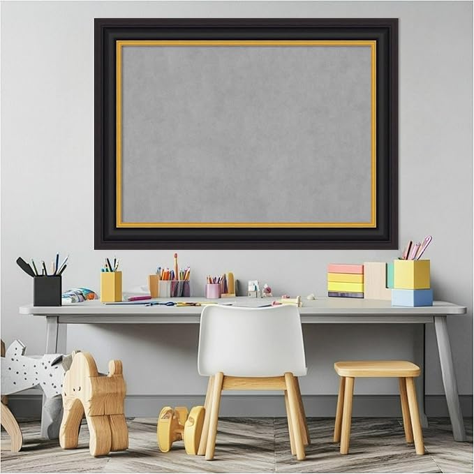 Amanti Art Black Framed Magnetic Board 26x34 Medium Vision Board - Image 5