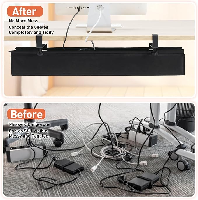 MAXECHO Under Desk Cable Management Tray 36" - Image 5