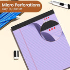 3 Pack Legal Pads 8.5 X11, College Ruled Notebook, 150 Sheets Colored Note Pad - Image 4