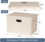 Graciadeco Large 17" 36 Quart Collapsible Stackable Storage Bins - Image 2