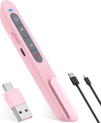 Presentation Clicker Rechargeable Pink Wireless Presentation Remote Presenter by HEYLACOOLX