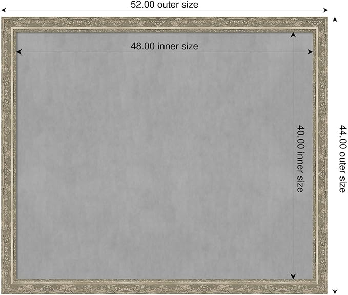 Amanti Art Silver Framed Magnetic Board 44x52 Oversize Vision Board - Image 2