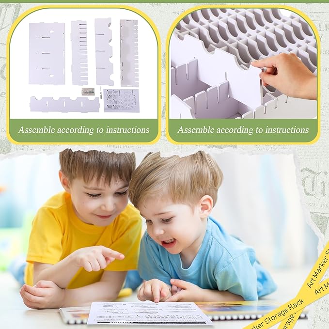 Sunnychicc 2 Pack 60 Grids Ink Pad Storage Holder Stamp Organizer, Ink Pad - Image 3