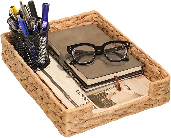 PINXIURY Water Hyacinth Letter Tray by PINXIURY