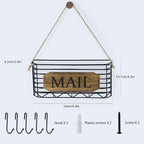 SRIWATANA Mail Organizer Wall Mount, Rustic Mail Holder Key Holder - Image 9