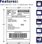 POLYSELLS Self Adhesive Address Shipping Labels - Image 2