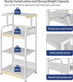 Fannova 4 Tier White Printer Stand Table - Image 5