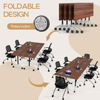 Folding Conference Table 4ft 5ft, Foldable Office Meeting Desk - Image 3