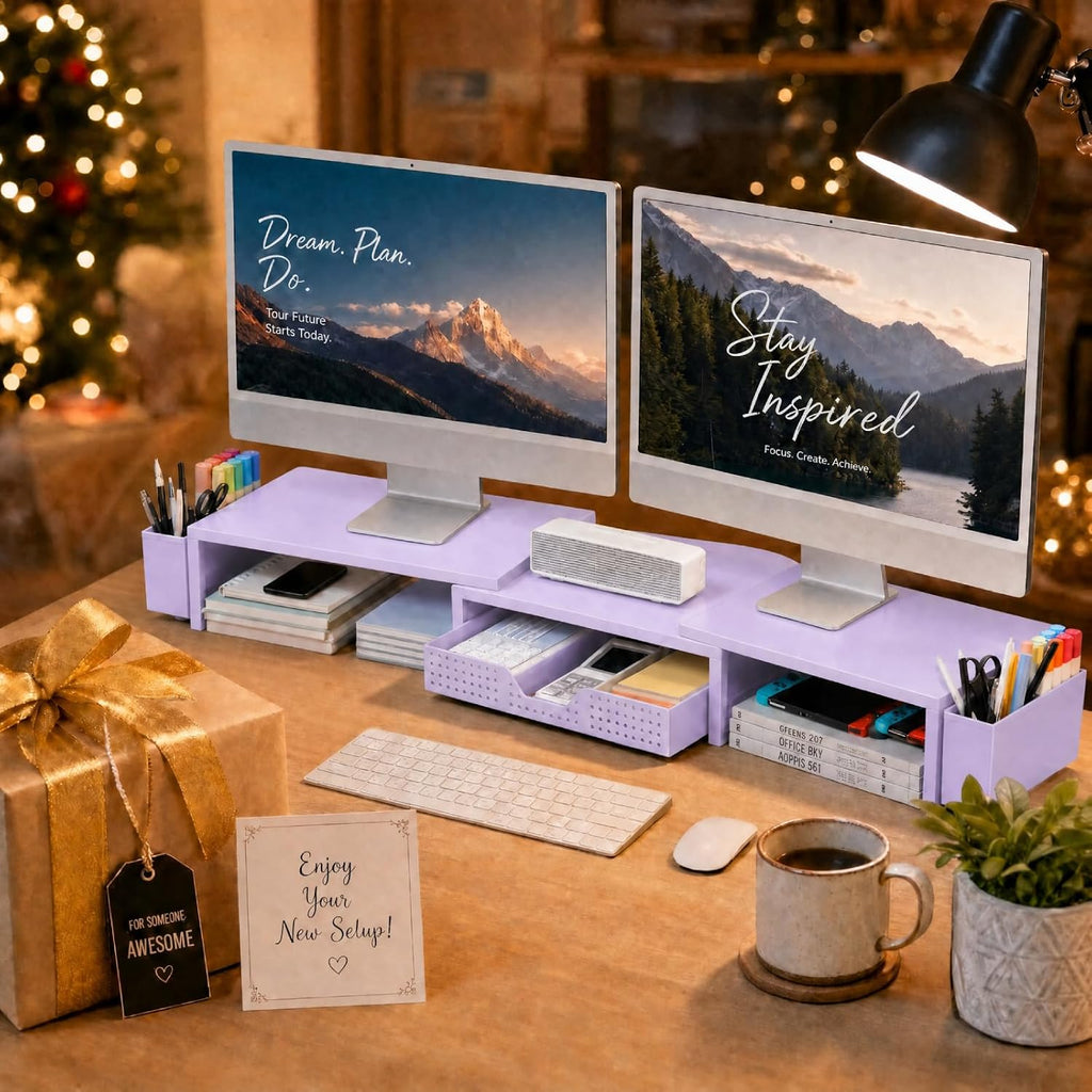 opnice desk organizers and accessories, dual monitor stand, view 9