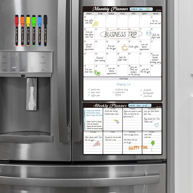 Magnetic Dry Erase Monthly Calendar Set by CleverClean