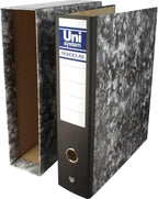 Unipapel | File Cabinet with Lever and Box | Folio Size | 65 mm Nickel Plated Rings | Ollao Front | Long Corner | 35 x 29 x 7.5 cm | Lined Cardboard | Heather | Unisystem Novoclas | FSC Certified