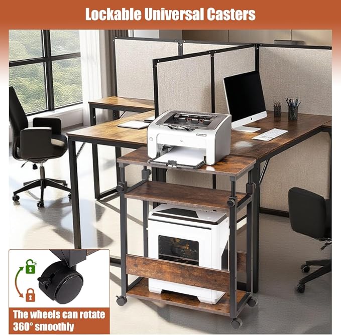 TooCust Height Adjustable Computer Tower Stand, Computer & Machine Carts - Image 3