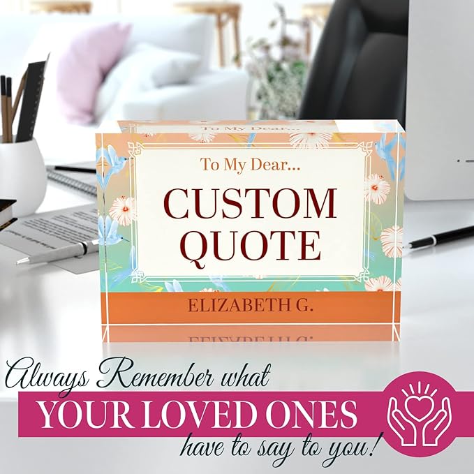 Personalized Gifts, Custom Quote Block Letter Board, Crystal-Clear Acrylic - Image 5