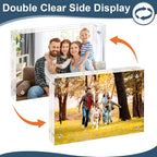 XINANDE 5x7 Acrylic Picture Frames 1 Pack, 10+10MM Premium Acrylic Photo Frame - Image 2