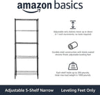 Amazon Basics 5-Shelf Multipurpose Adjustable Sturdy Steel Storage Shelving Unit - Image 4