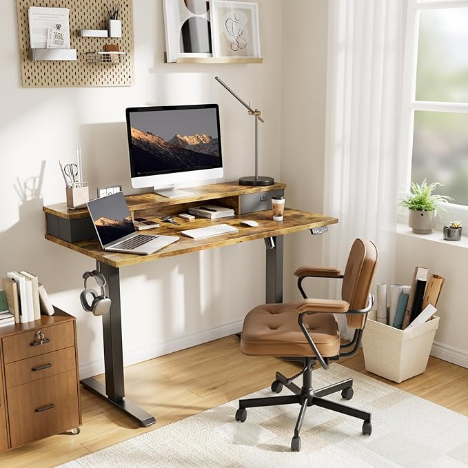 Agilestic 55 x 24 Inches Height Adjustable Electric Standing Desk - Image 2