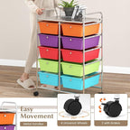 GOFLAME 10-Drawer Rolling Storage Cart, Art Craft Storage Organizer on Wheels - Image 5