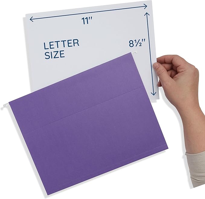 Blue Summit Supplies 25 Jewel Tone Hanging File Folders Letter Size - Image 3