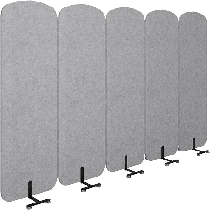 Natwind 5 Panel 122.8 x 71 in Office Room Privacy Protect Space Divider - Image 9