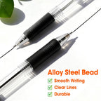 100 Pack Ballpoint Pens Bulk, Retractable Black Pens Ballpoint Medium Point 1mm with Super Soft Grip, No Bleed Ink Pens Smooth Writing, School, Office, Teacher Supplies, Best Gifts for Coworkers