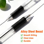 200 Pack Ballpoint Pens Bulk, Retractable Black Pens Ballpoint Medium Point 1mm with Super Soft Grip, No Bleed Ink Pens Smooth Writing, School, Office, Teacher Supplies, Best Gifts for Coworkers