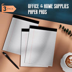 3 Pack White Legal Pads 8.5 x 11 Note Pads, Wide Ruled Notepads, Micro - Image 7