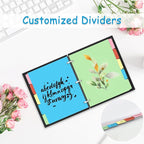 Binder Dividers for 3 Ring Binder, 1/5 Cut Tabs, Letter Size, Blank Write On - Image 6