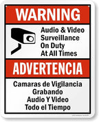 SmartSign 30 x 24 inch “Warning by SmartSign