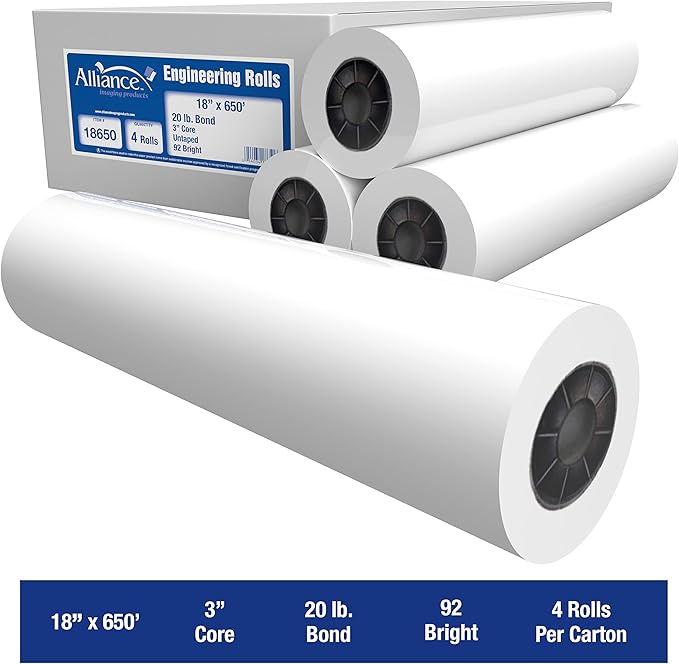 Alliance Wide Format Paper Rolls, 20lb - Image 3