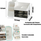 desk organizer with pen pencil holder, pen organizer showing dimensions