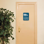 6x8 Inch Restrooms for Customer Only Sign Blue - Image 4