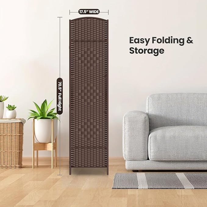 Cocosica 8 Panel Room Divider, 6Ft Folding Privacy Screen, Tall - Image 7