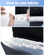 Cesil Black 7-Pocket Expanding File Folder, Polypropylene - Image 4