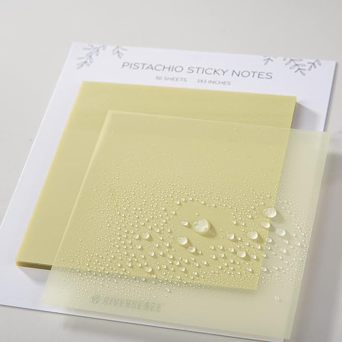 DiverseBee 50 Sheets Pastel Transparent Sticky Notes, 3x3” Clear Sticky Tabs - Image 2