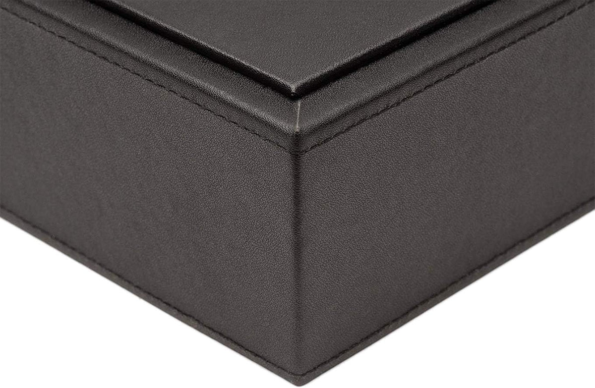 Armory by Castle - Leatherette Two Stackable Paper Trays Desk Organizer - Clu...