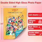HARtwii 110 Sheets Thick Double Side Glossy Photo Paper 8.5x11 Inches 69lbs - Image 2