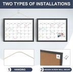 Dry Erase Calendar for Wall, 17x13 Inches Calendar Whiteboard for Wall - Image 2