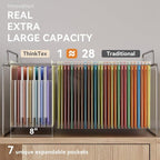 ThinkTex Plastic Expanding Hanging File Folders, 7 Innovative 1.2" Accordion - Image 4