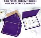 gisgfim 15Pcs Certificate Holders Diploma Covers Single Sided Gold Foil Border - Image 5
