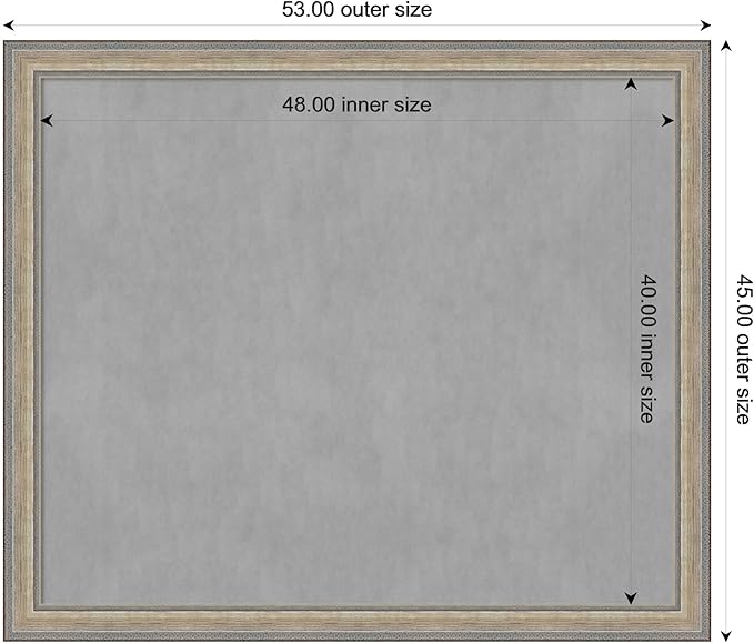 Amanti Art Silver Framed Magnetic Board 45x53 Oversize Vision Board - Image 4