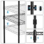 M MZG 1000 lbs 4Tier Shelf Metal Storage Shelves Wire Rack Closet Organizers - Image 4