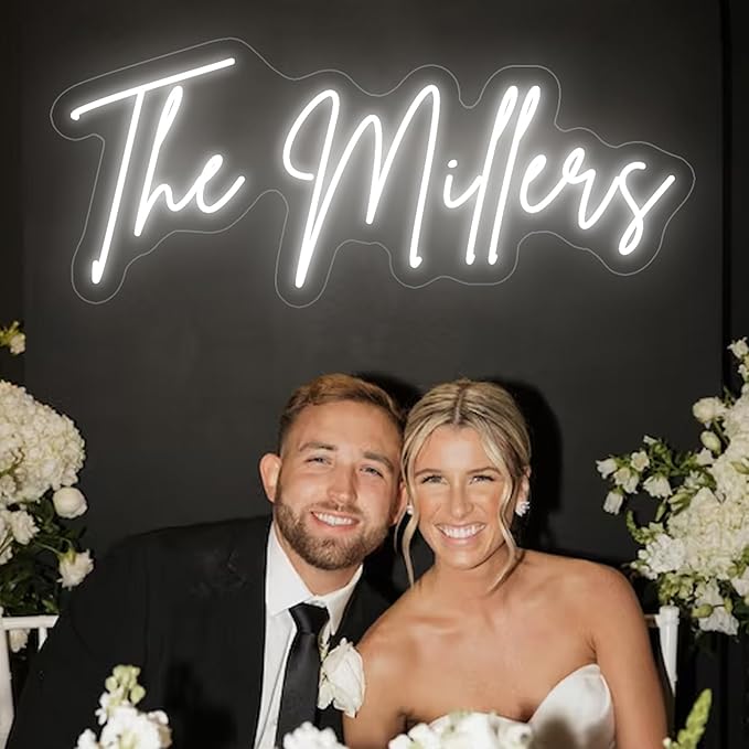 Custom Neon Sign Wedding Last Name, Plug/Battery Operated Neon Lights by Aiddwrron