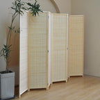 Furnnylane 6 Panel Bamboo Room Divider and Folding Panel Screen, Bamboo Panel - Image 4