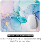 Auhoahsil Mouse Pad, 12 x 10 in Marble Art Theme Computer Mouse Pad - Image 4