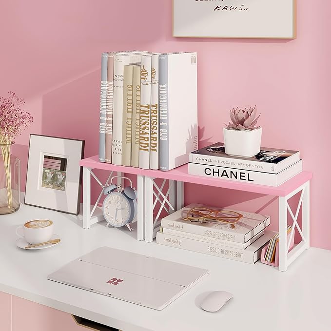 ELITEROO Desktop Shelf, 2 Tier Independent Stackable Desk Stand, Adjustable - Image 9