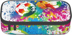 Colorful Soccer Pencil Case Big Capacity Storage Pencil Pouch Stationery Bags - Image 2