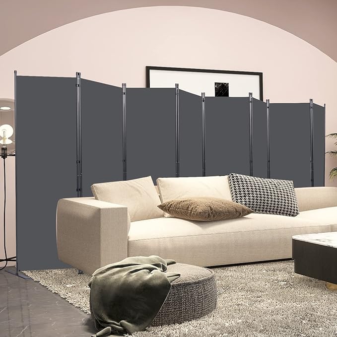 CHOSENM Room Divider, 8 Panel Folding Privacy Screens - Image 6