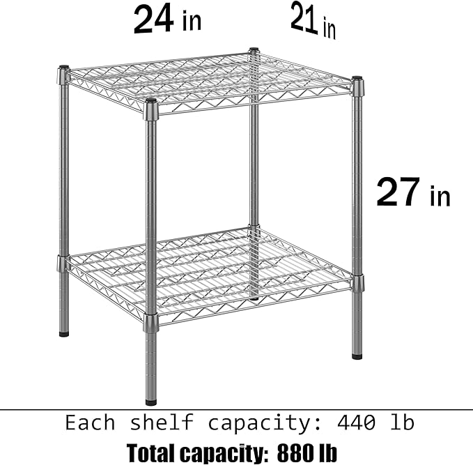 Regal Altair 21" Deep x 24" Wide x 27" Height Wire Shelving Kit | 2-Tier | NSF - Image 3