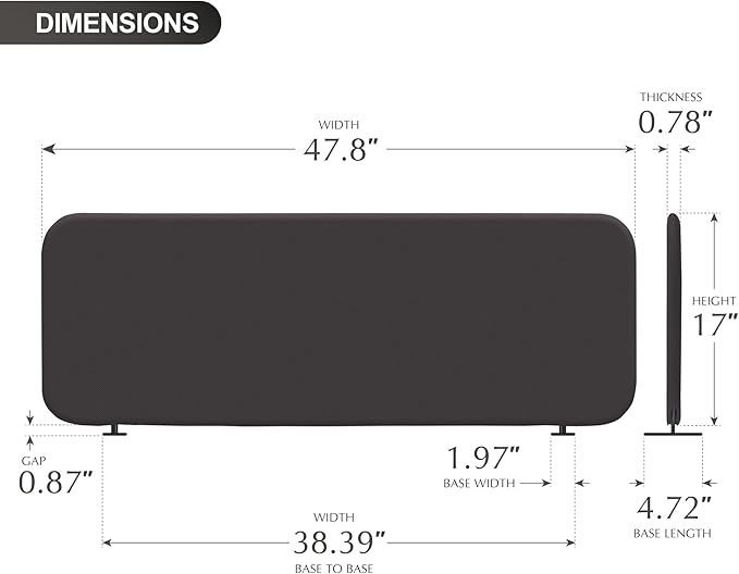 DECOLAB Desk Divider, Portable Desktop Privacy Panels Partition - Image 6
